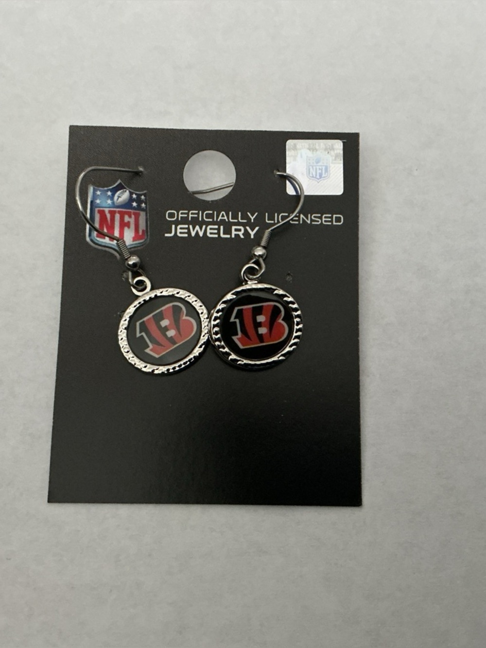 NWT NFL Officially Licensed Jewelry Cincinnati Bengals Dangle Earrings